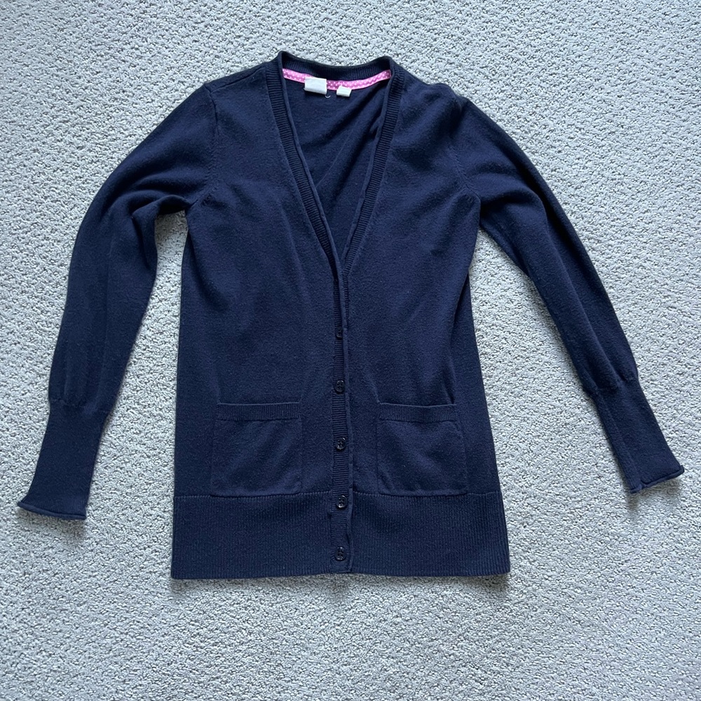 Dark Blue Gap Kids cardigan sweater